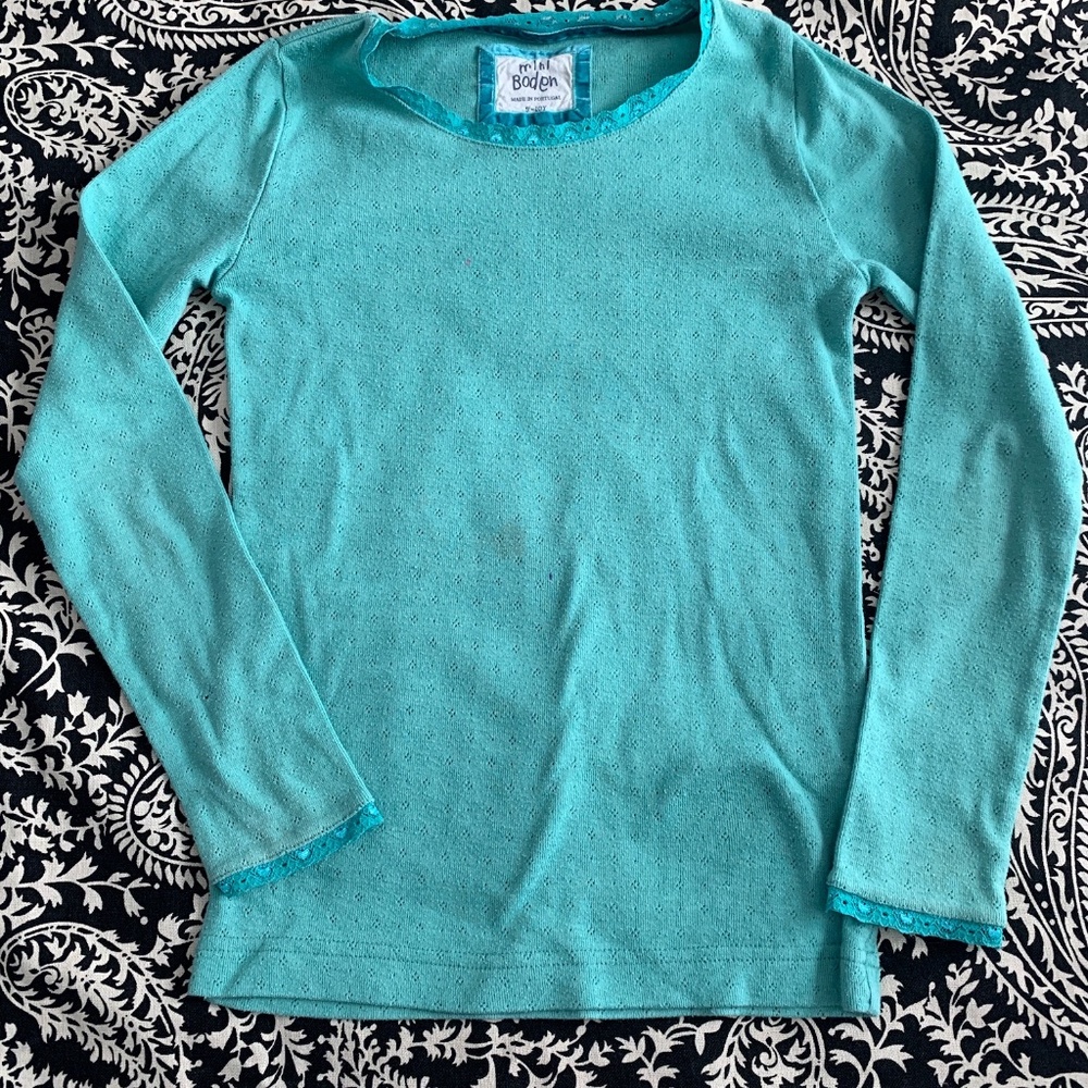 Mini Boden pointelle shirt